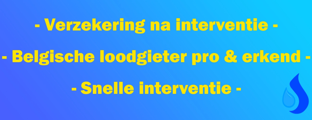 Verzekering na interventie - Belgische loodgieter pro & erkend - Snelle interventie
